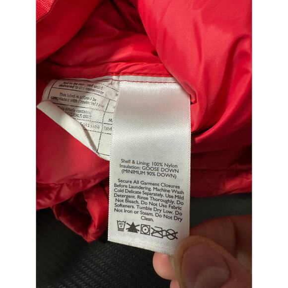 Eddie Bauer First Ascent EB 800 Down Puffer Jacket Red Womens Large - Picture 7 of 14